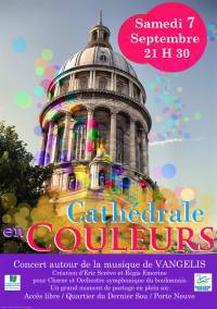 Promo poster for the Cath&eacute;drale en Couleurs event